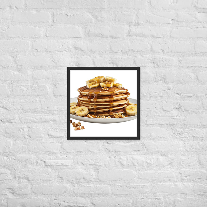 Banana Walnut Pancakes Framed poster 🤤 from Yumify.AI