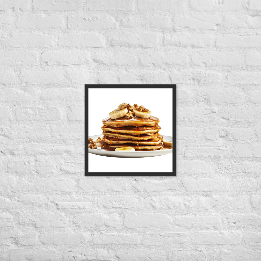 Banana Walnut Pancakes Framed poster 🤤 from Yumify.AI