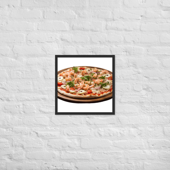 Seafood Supreme Pizza Framed poster 🤤 from Yumify.AI