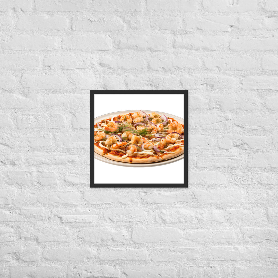 Seafood Supreme Pizza Framed poster 🤤 from Yumify.AI