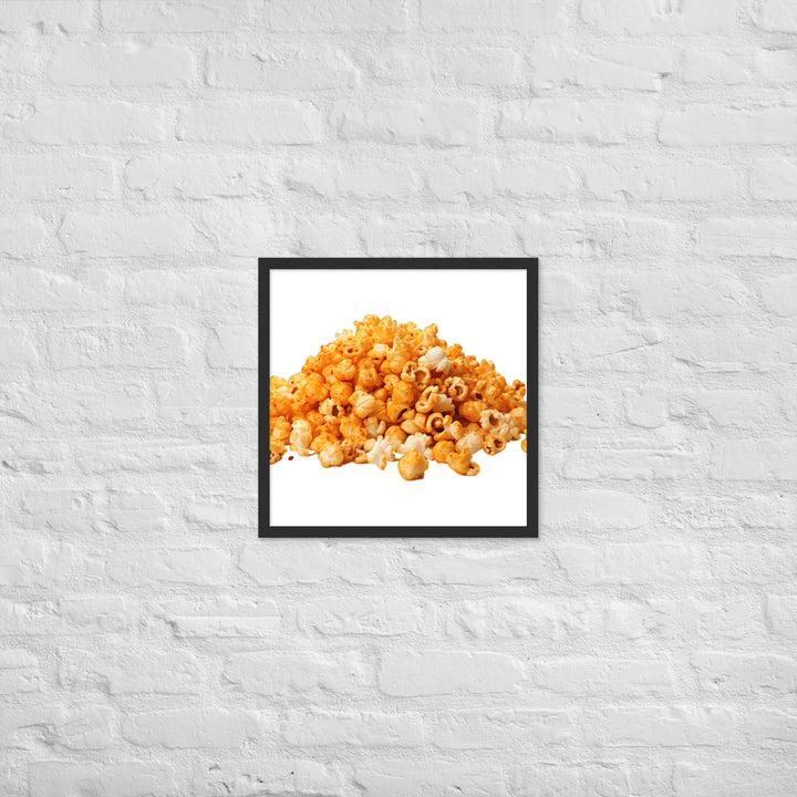 Spicy Cheese Popcorn Framed poster 🤤 from Yumify.AI