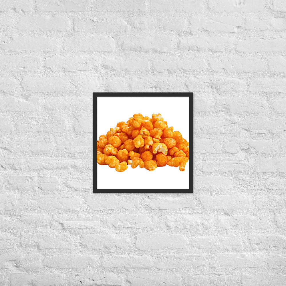 Spicy Cheese Popcorn Framed poster 🤤 from Yumify.AI