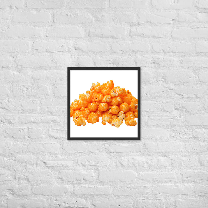 Spicy Cheese Popcorn Framed poster 🤤 from Yumify.AI