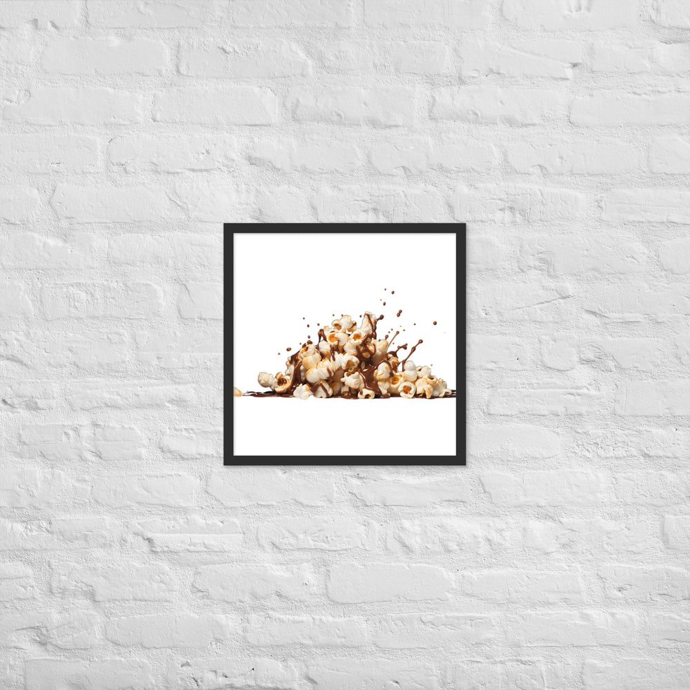 Chocolate Drizzle Popcorn Framed poster 🤤 from Yumify.AI