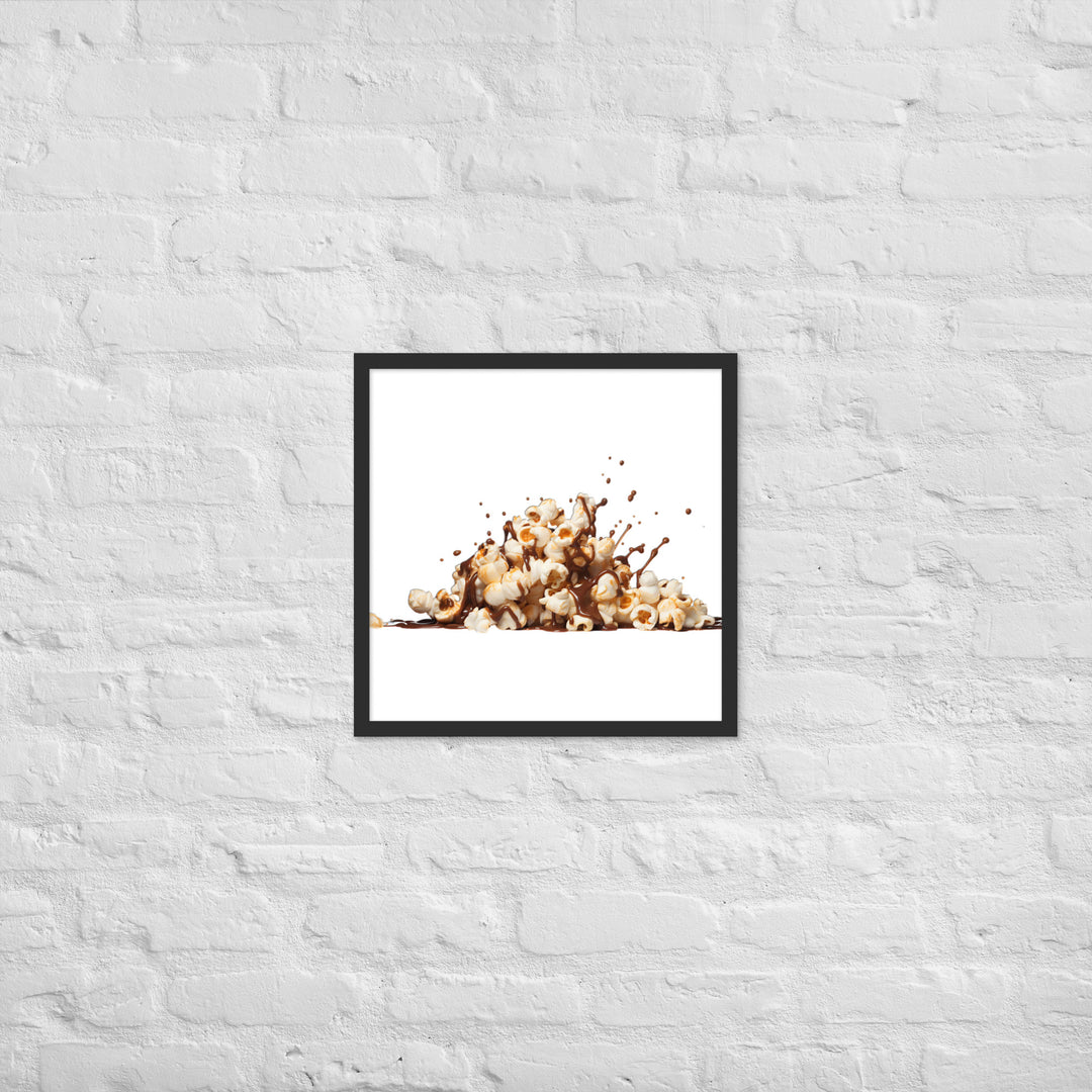 Chocolate Drizzle Popcorn Framed poster 🤤 from Yumify.AI