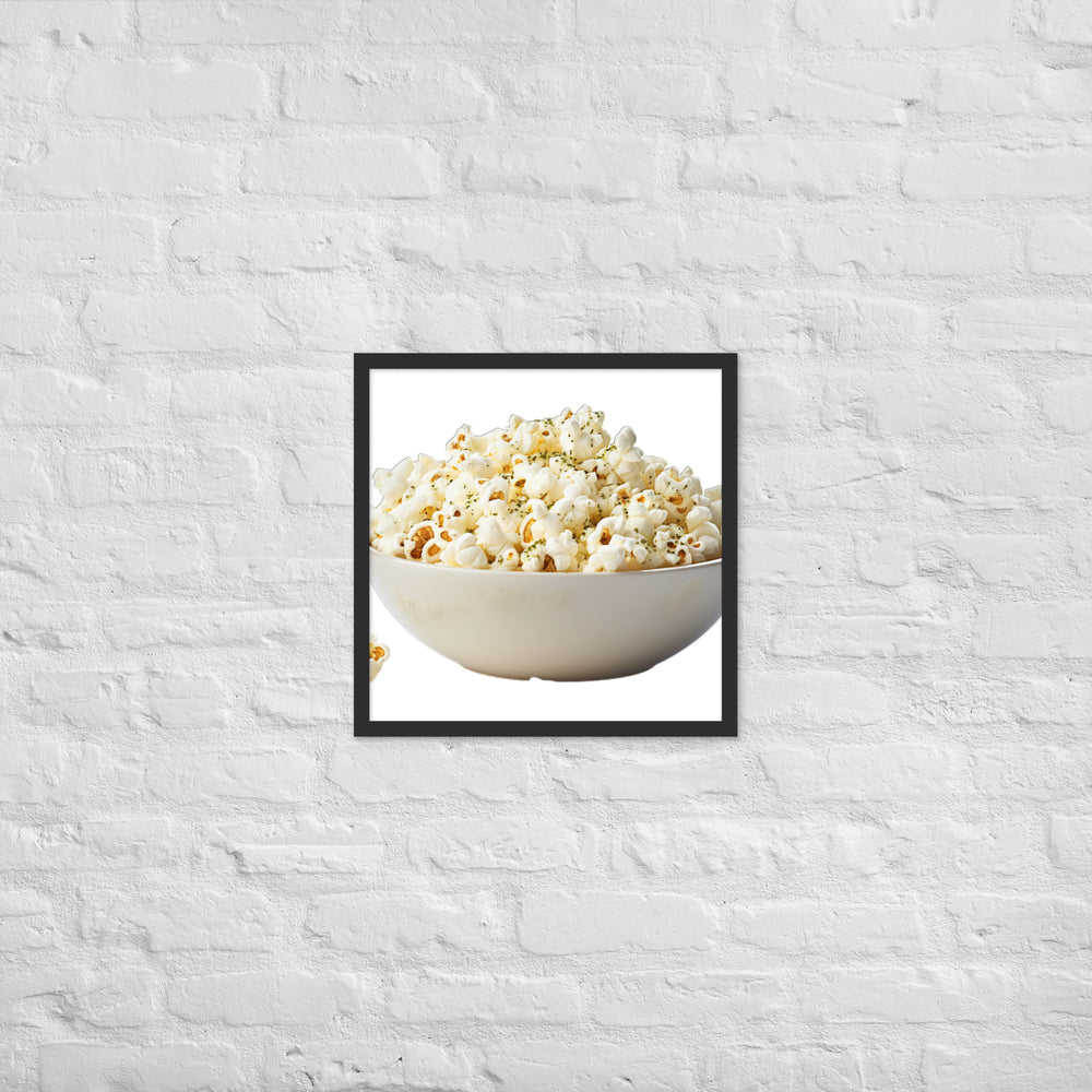 Sea Salt and Olive Oil Popcorn Framed poster 🤤 from Yumify.AI