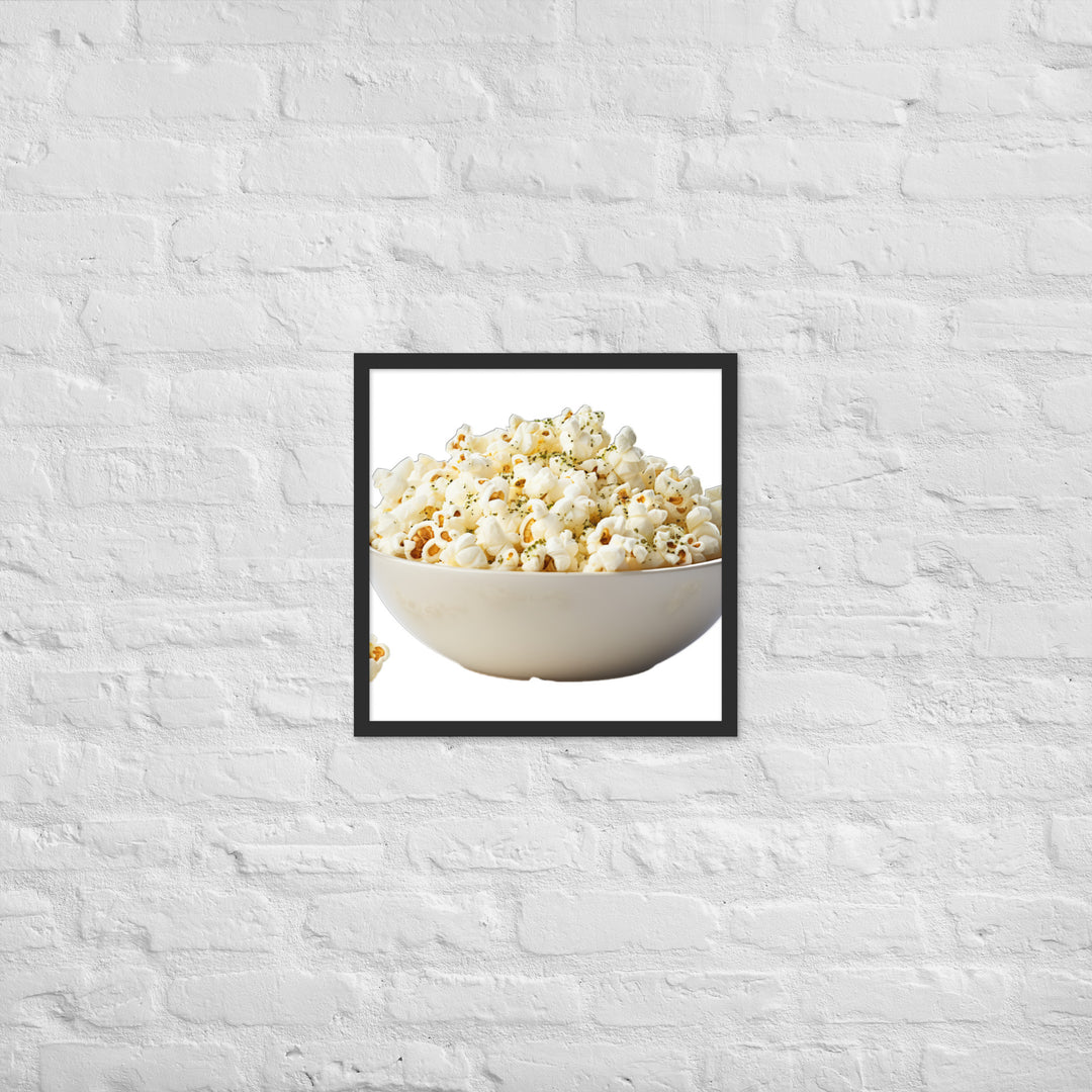 Sea Salt and Olive Oil Popcorn Framed poster 🤤 from Yumify.AI