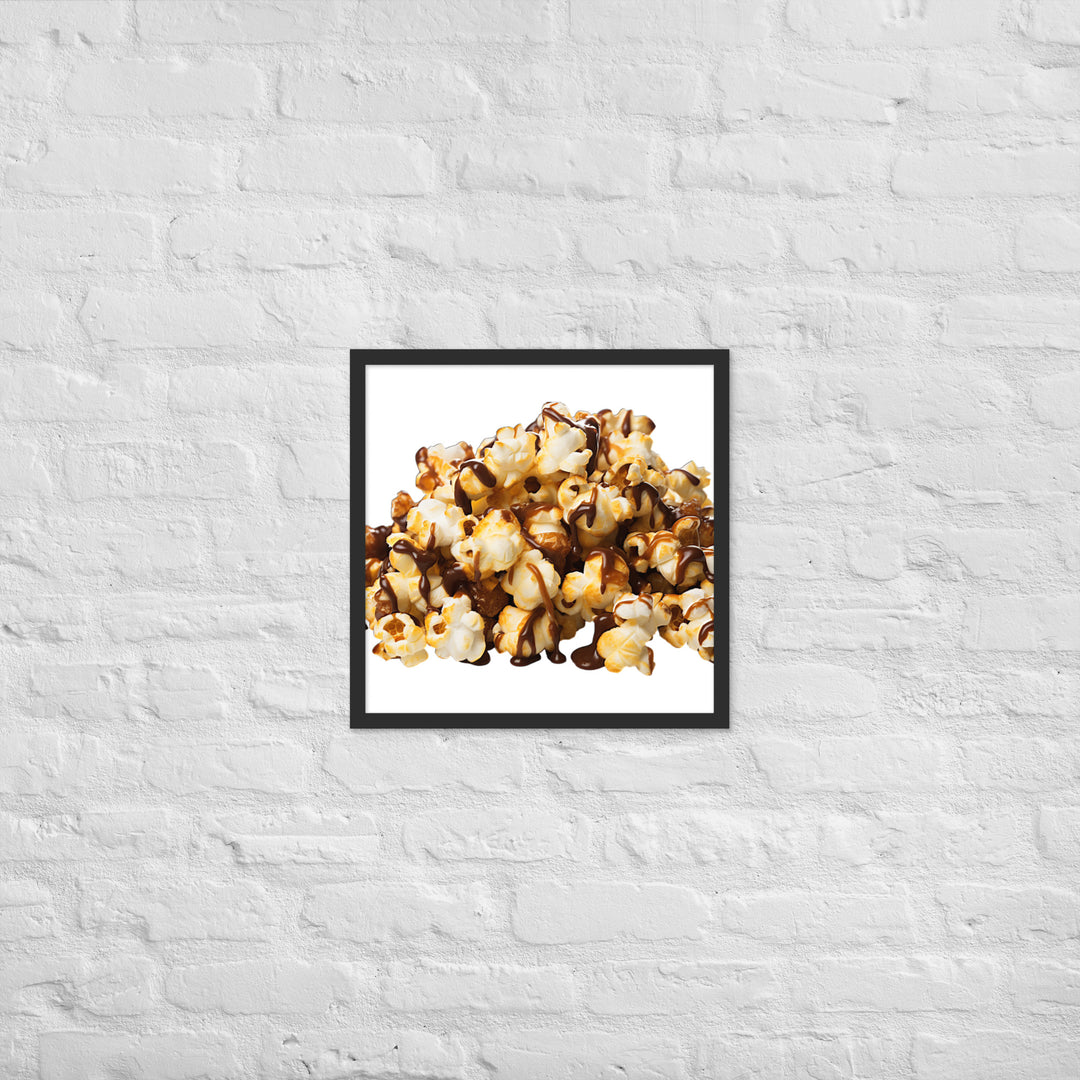 Chocolate Drizzle Popcorn Framed poster 🤤 from Yumify.AI