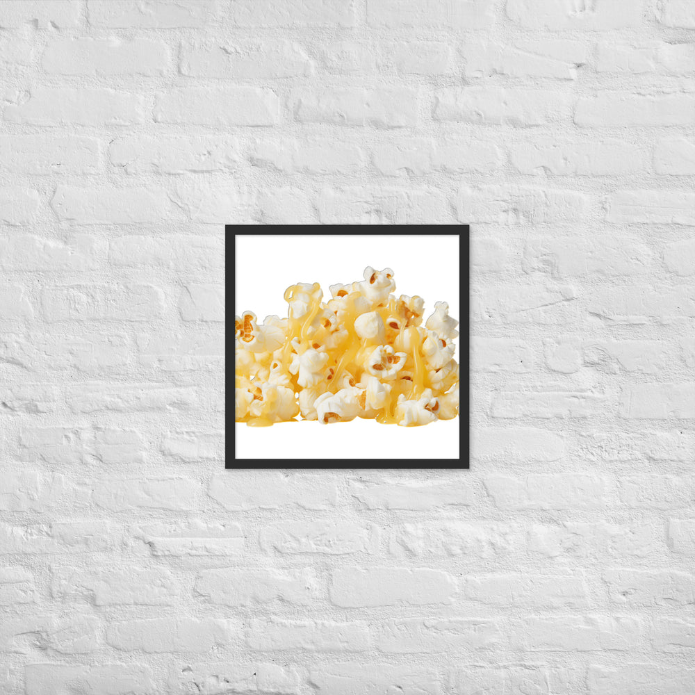 Butter Drizzled Popcorn Framed poster 🤤 from Yumify.AI