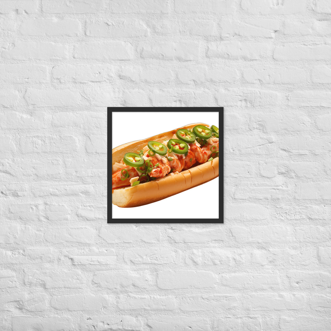 Spicy Lobster Roll Framed poster 🤤 from Yumify.AI