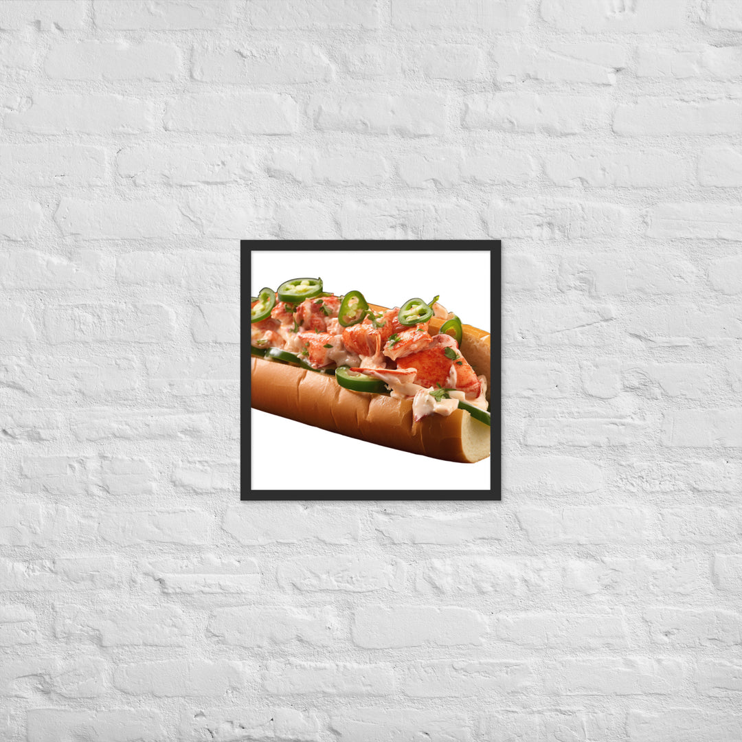 Spicy Lobster Roll Framed poster 🤤 from Yumify.AI