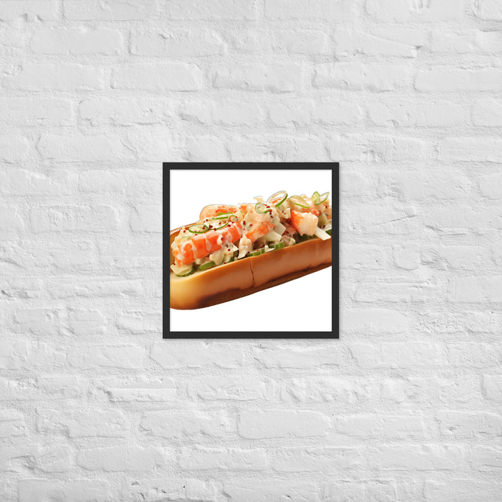 Classic Lobster Roll Framed poster 🤤 from Yumify.AI