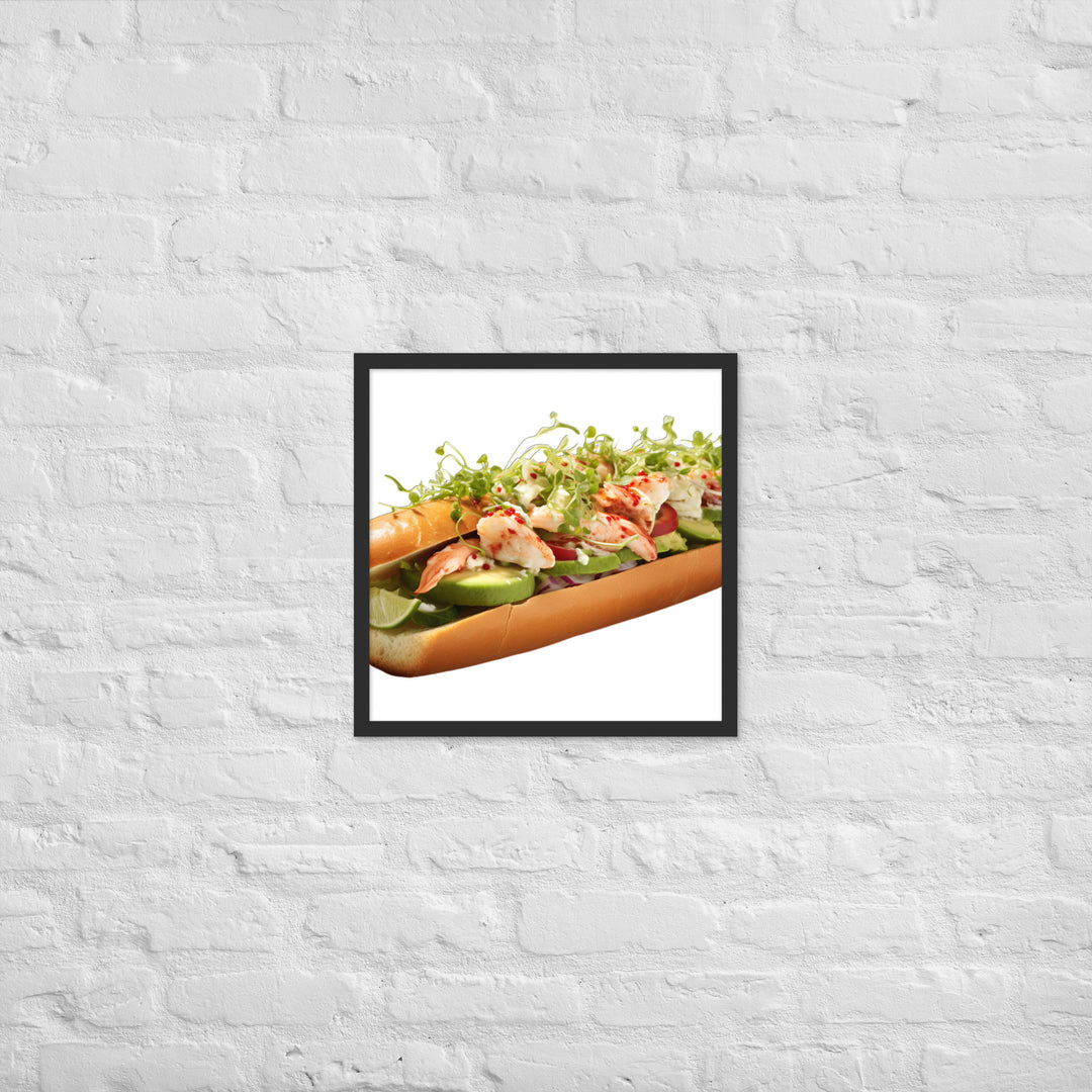 Avocado Lobster Roll Framed poster 🤤 from Yumify.AI