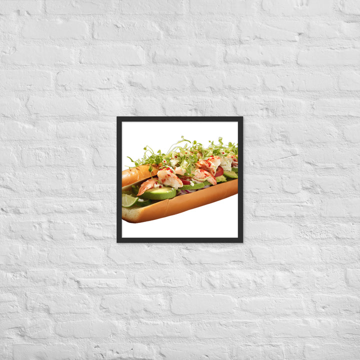 Avocado Lobster Roll Framed poster 🤤 from Yumify.AI