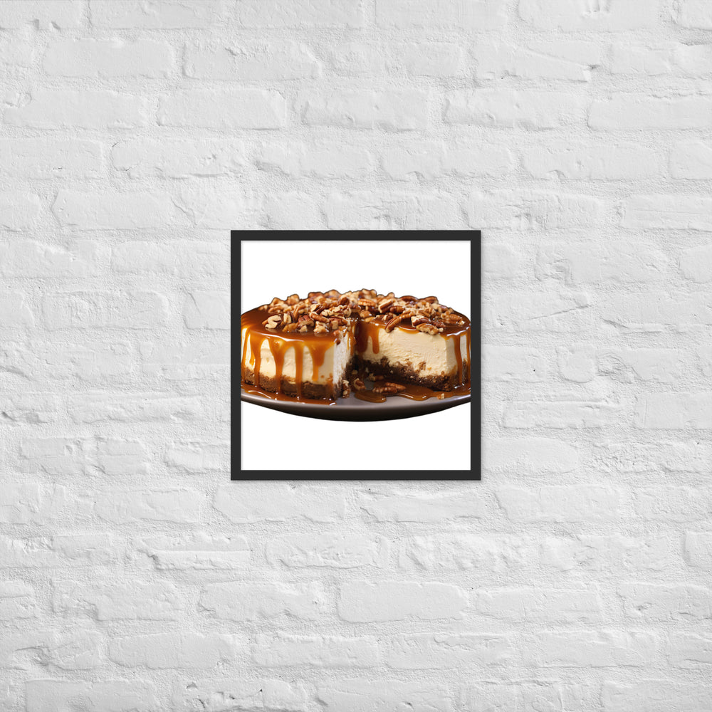 Salted Caramel Cheesecake Framed poster 🤤 from Yumify.AI