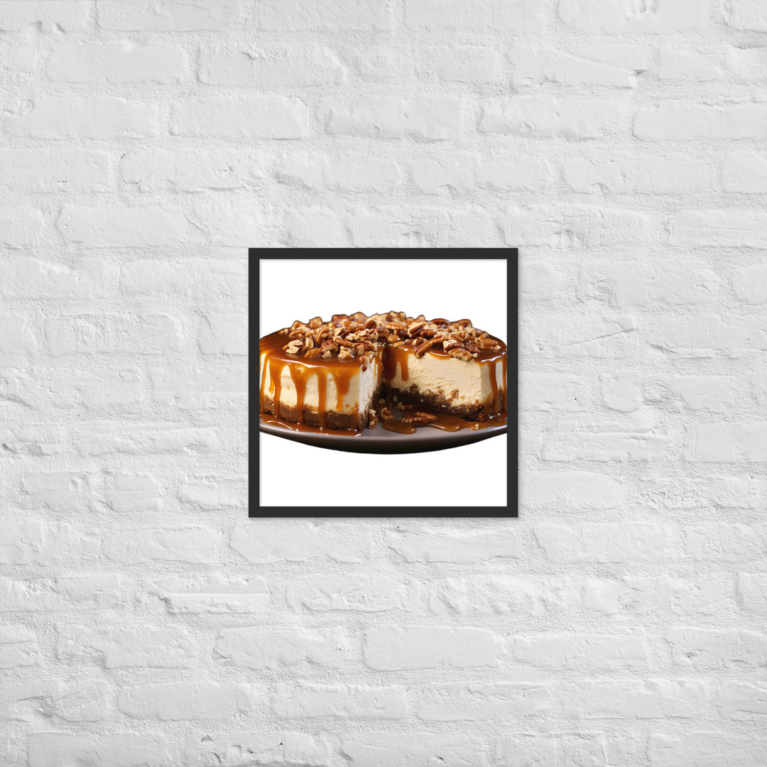 Salted Caramel Cheesecake Framed poster 🤤 from Yumify.AI