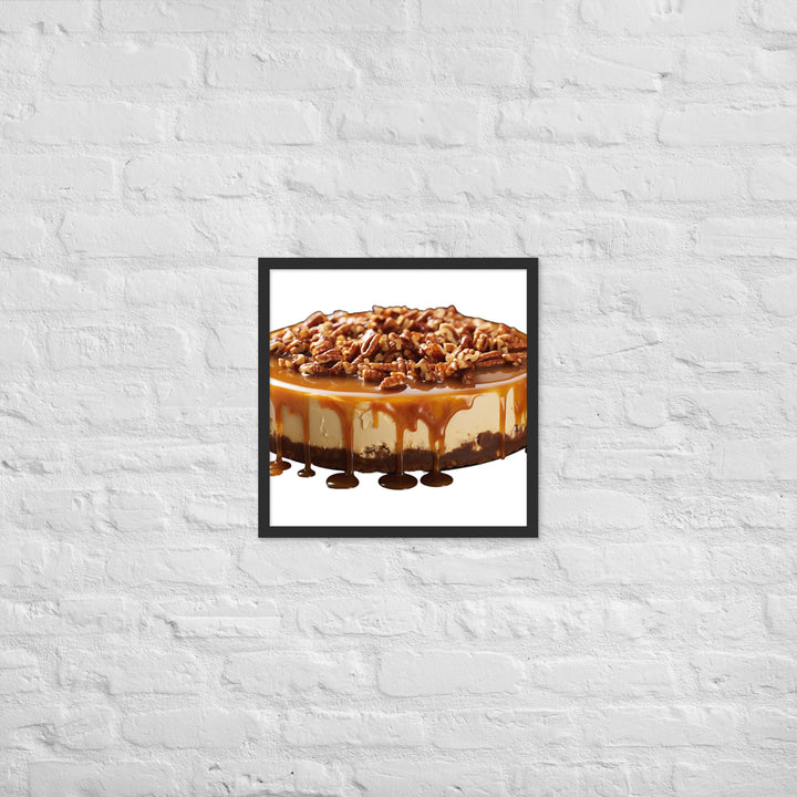 Salted Caramel Cheesecake Framed poster 🤤 from Yumify.AI