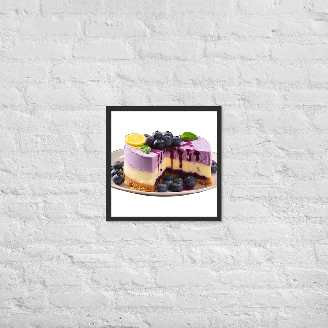 Lemon Blueberry Cheesecake Framed poster 🤤 from Yumify.AI