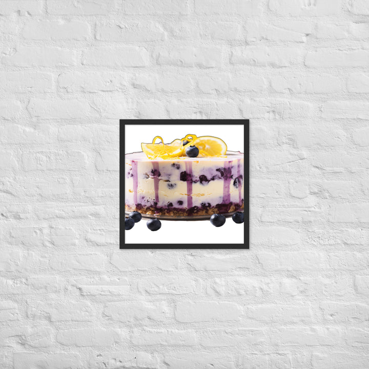 Lemon Blueberry Cheesecake Framed poster 🤤 from Yumify.AI