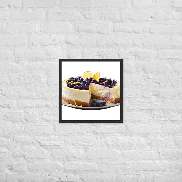 Lemon Blueberry Cheesecake Framed poster 🤤 from Yumify.AI