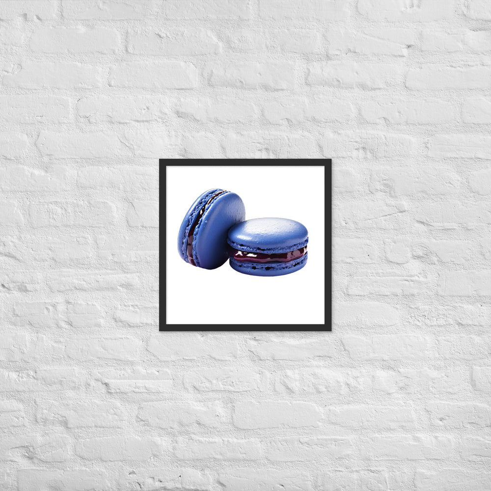 Blueberry Macaron Framed poster 🤤 from Yumify.AI