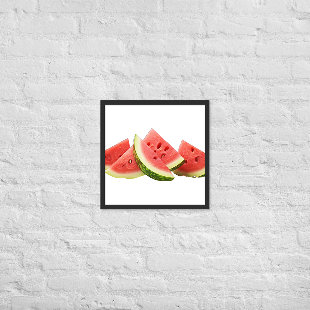 Juicy Watermelon Slices Framed poster 🤤 from Yumify.AI