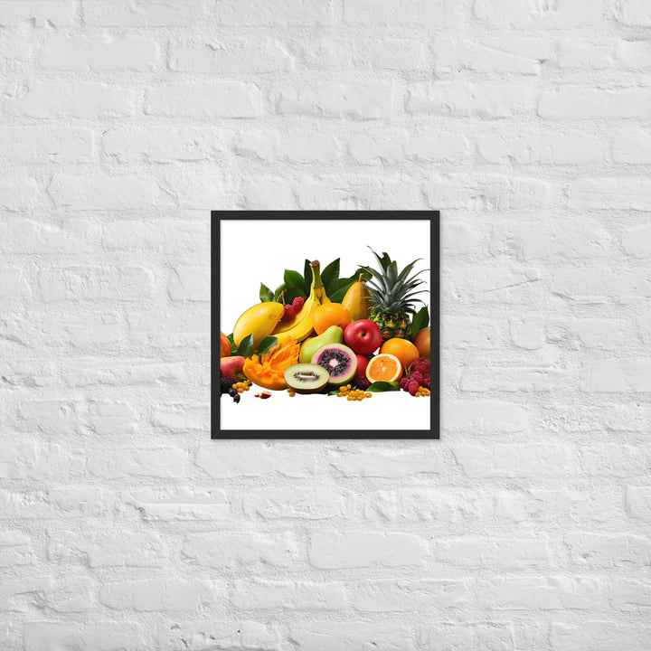 Exotic Tropical Fruits Framed poster 🤤 from Yumify.AI