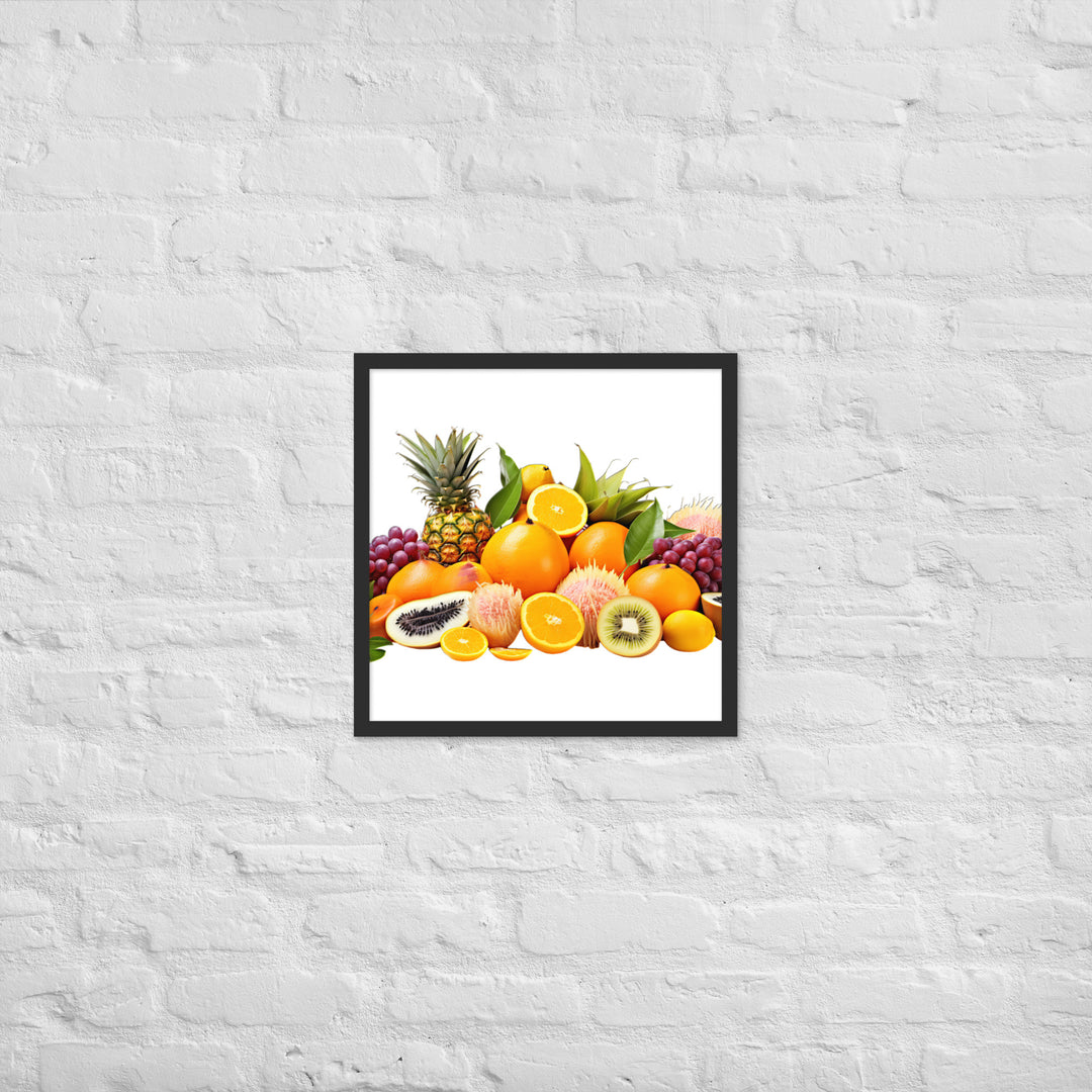 Exotic Tropical Fruits Framed poster 🤤 from Yumify.AI