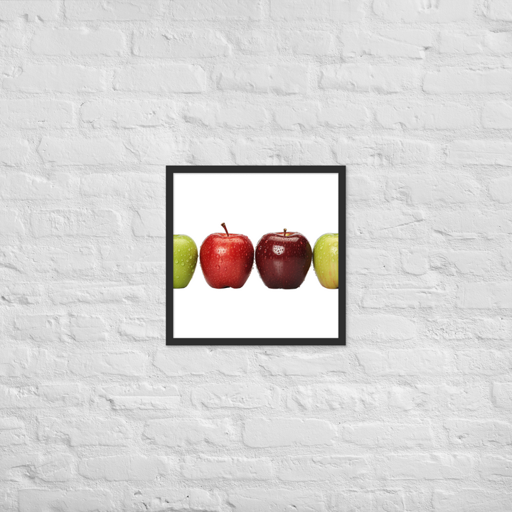 Crunchy Apple Quartet Framed poster 🤤 from Yumify.AI