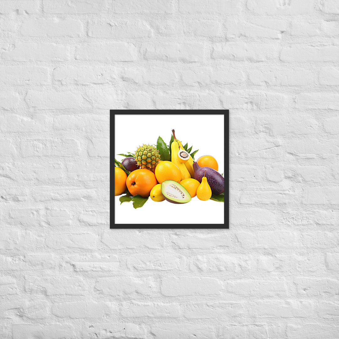 Exotic Tropical Fruits Framed poster 🤤 from Yumify.AI