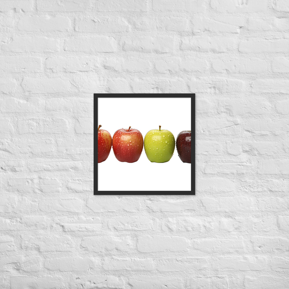 Crunchy Apple Quartet Framed poster 🤤 from Yumify.AI