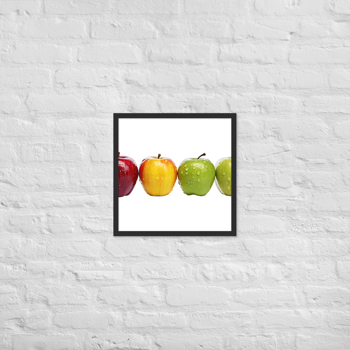 Crunchy Apple Quartet Framed poster 🤤 from Yumify.AI