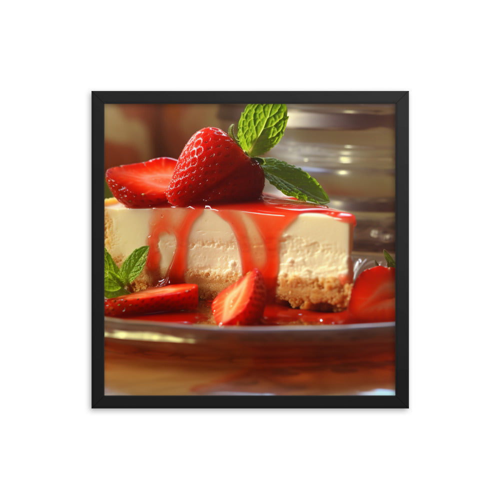 Strawberry Cheesecake Framed poster 🤤 from Yumify.AI
