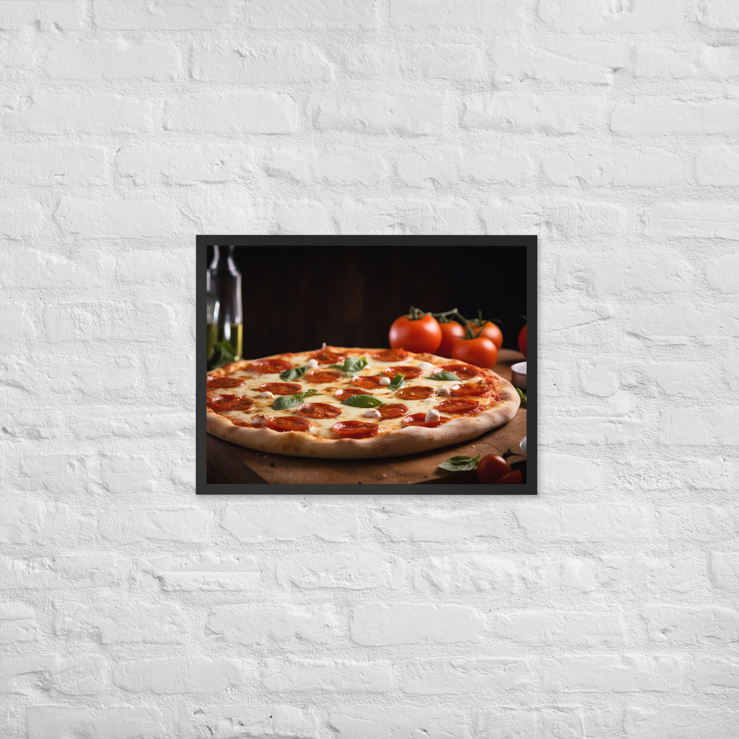 Pizza Margherita Framed poster 🤤 from Yumify.AI