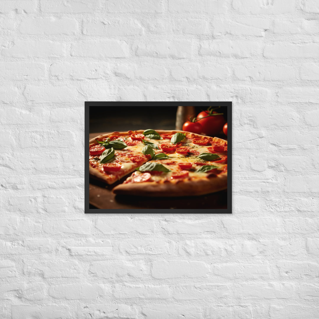 Pizza Margherita Framed poster 🤤 from Yumify.AI