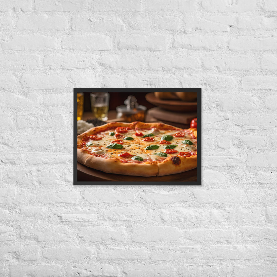 Pizza Margherita Framed poster 🤤 from Yumify.AI