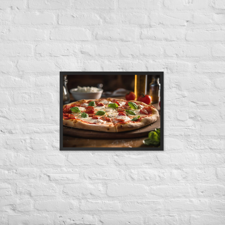 Pizza Margherita Framed poster 🤤 from Yumify.AI