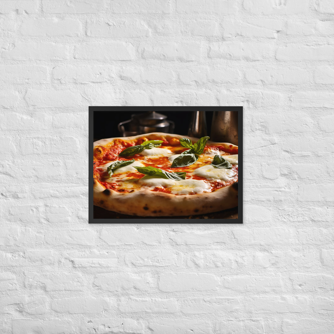 Pizza Margherita Framed poster 🤤 from Yumify.AI