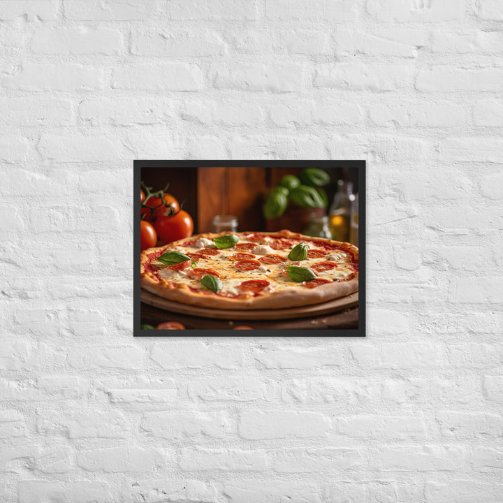 Pizza Margherita Framed poster 🤤 from Yumify.AI