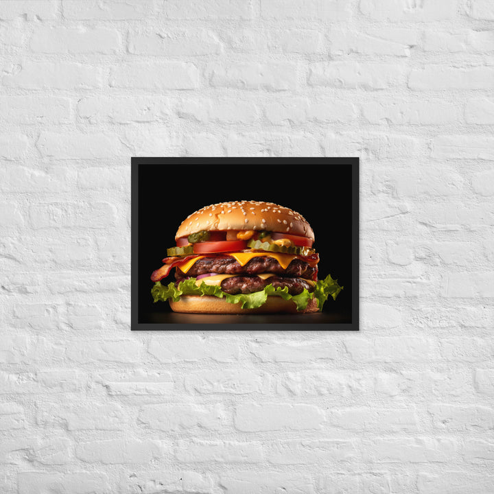 Hamburger Framed poster 🤤 from Yumify.AI