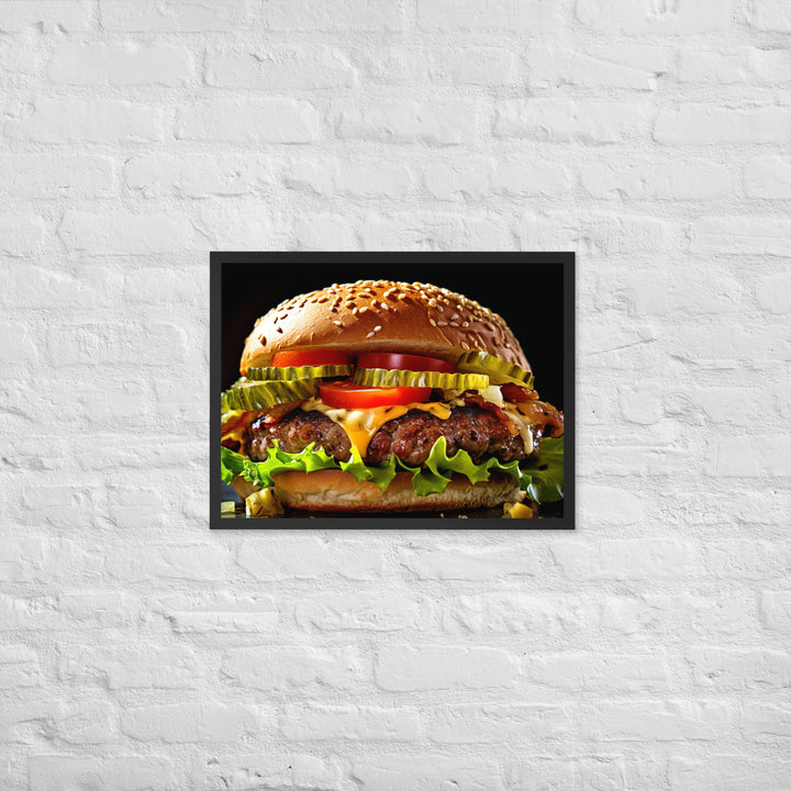 Hamburger Framed poster 🤤 from Yumify.AI