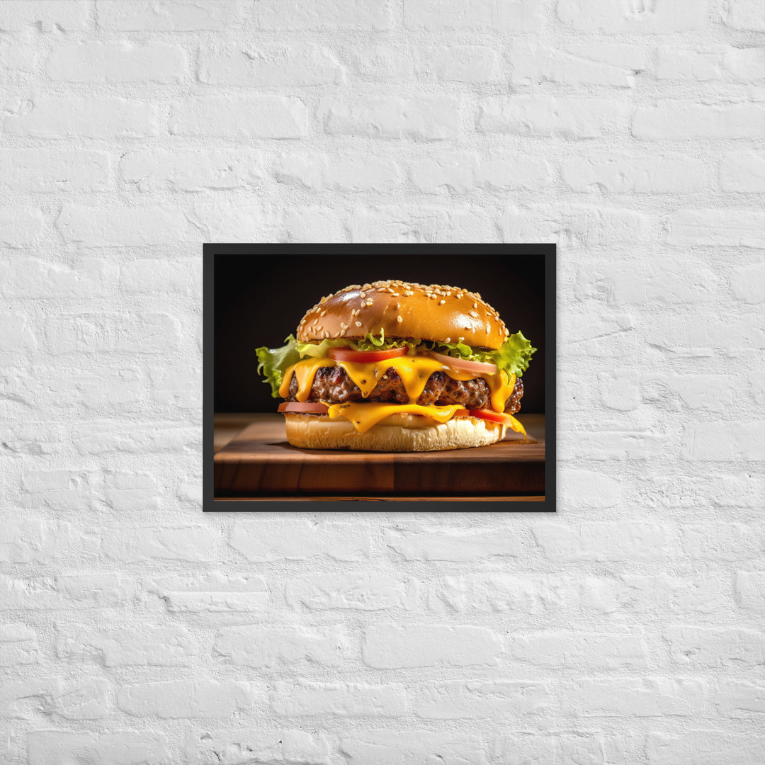 Hamburger Framed poster 🤤 from Yumify.AI