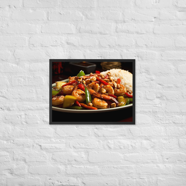 Kung Pao Shrimp Framed poster 🤤 from Yumify.AI