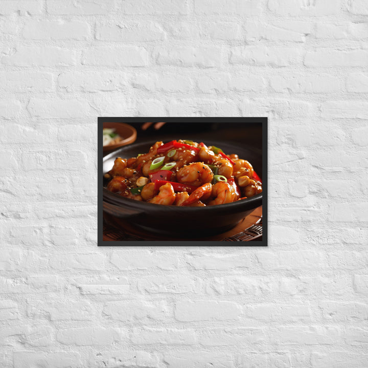 Kung Pao Shrimp Framed poster 🤤 from Yumify.AI