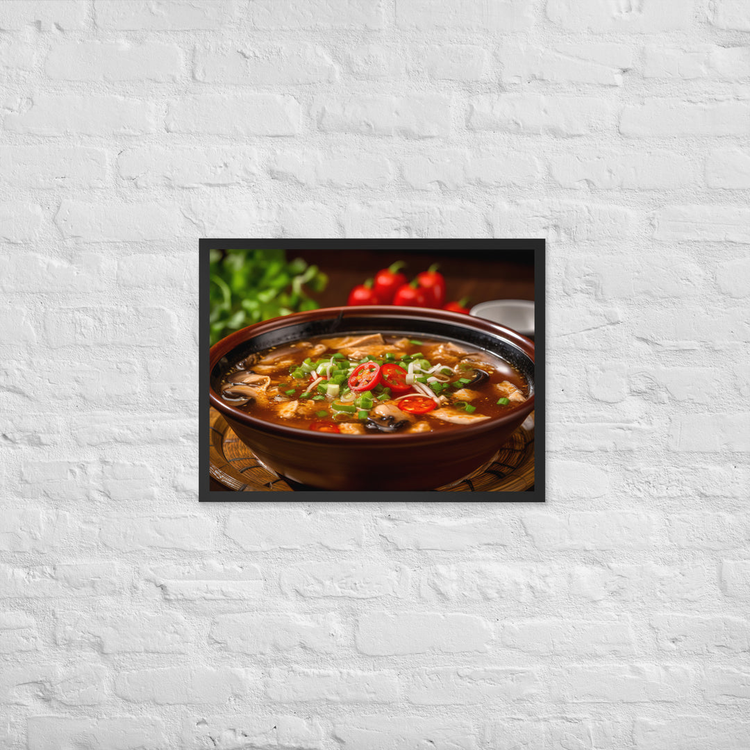 Hot and Sour Soup Framed poster 🤤 from Yumify.AI