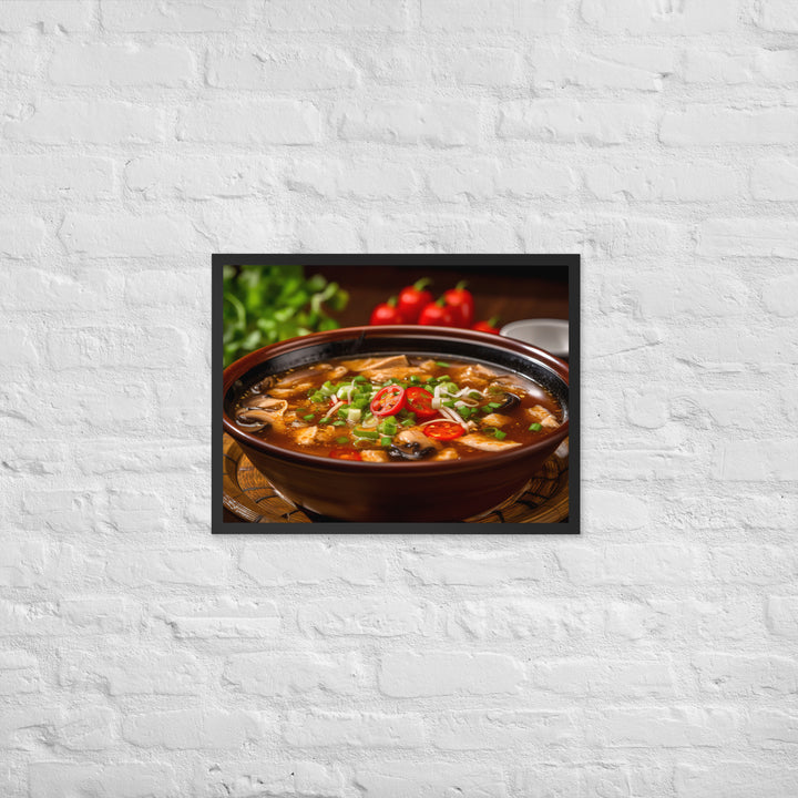 Hot and Sour Soup Framed poster 🤤 from Yumify.AI