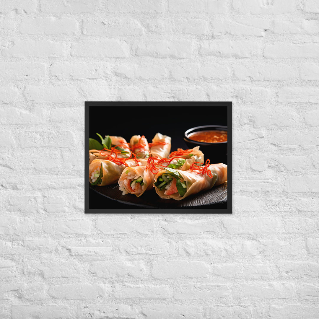 Spring Rolls Framed poster 🤤 from Yumify.AI