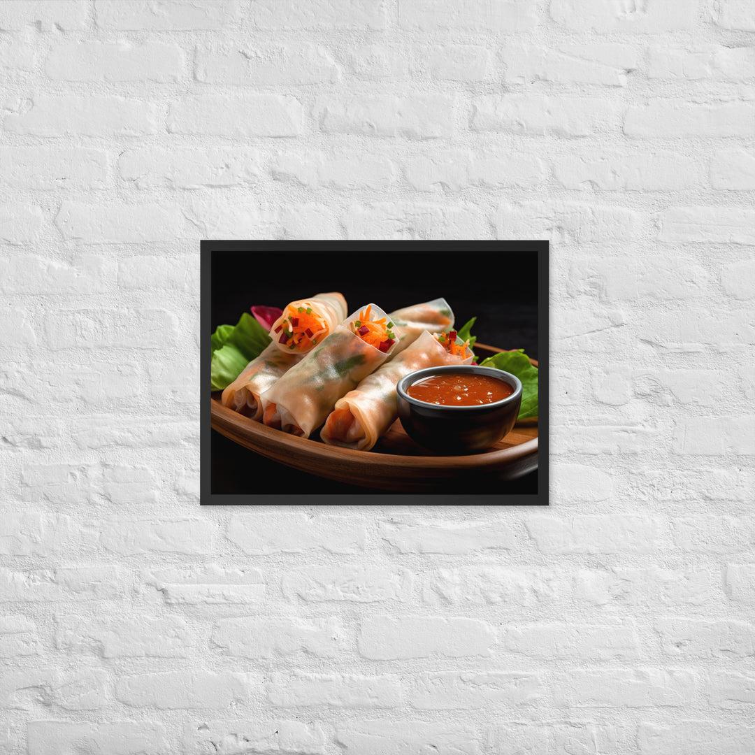 Spring Rolls Framed poster 🤤 from Yumify.AI