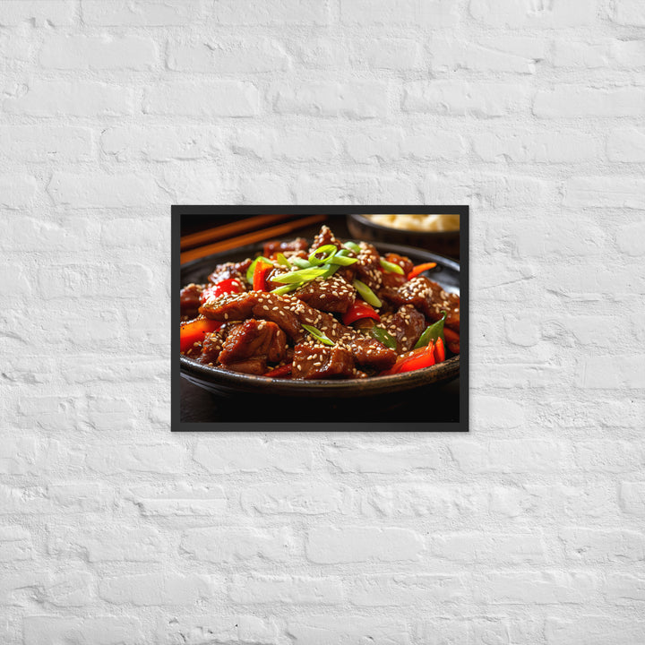 Mongolian Beef Framed poster 🤤 from Yumify.AI