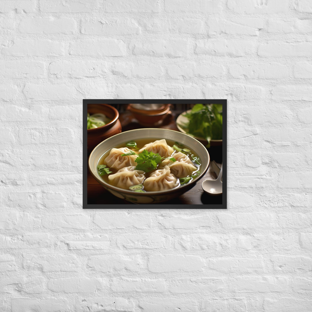 Wonton Soup Framed poster 🤤 from Yumify.AI